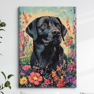 Labrador Retriever Abstract Oil Painting Framed Canvas & Framed Print Large Sizes Wall Art Poster Pet Home Decor Interior Dog Lover Gift
