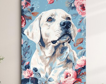 Labrador Retriever Abstract Oil Painting Framed Canvas & Framed Print Large Sizes Wall Art Poster Pet Home Decor Interior Dog Lover Gift