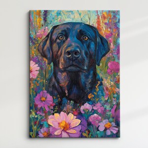 Labrador Retriever Abstract Oil Painting Framed Canvas & Framed Print Large Sizes Wall Art Poster Pet Home Decor Interior Dog Lover Gift