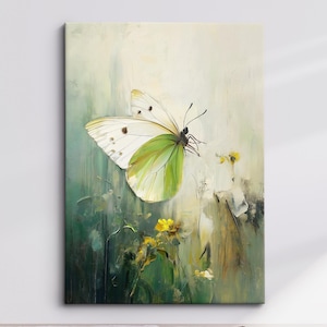 Colorful Butterfly Abstract Oil Painting Framed Print & Framed Canvas Portrait Wall Art Poster Home Decor Interior Butterfly Lover Gift