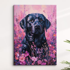 Labrador Retriever Abstract Oil Painting Framed Canvas & Framed Print Large Sizes Wall Art Poster Pet Home Decor Interior Dog Lover Gift