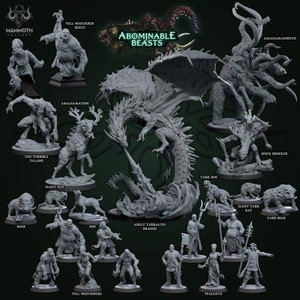 Abominable Beasts Collection - Full Set of 22 Miniatures