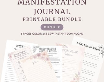 Manifestation Journal Printable | Reichtum-Mindset, Fülle-Rituale (PDF)