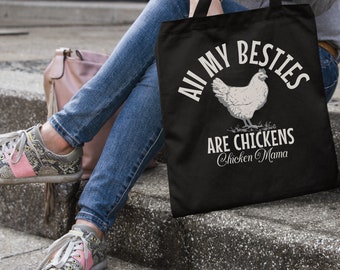Chicken Mama Tote Bag: Farmcore Cotton Canvas