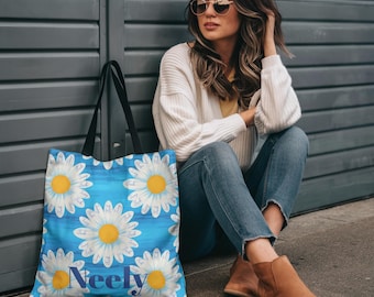 Daisy Floral Anti-Trump Tote Bag: Personalized Activist Gift