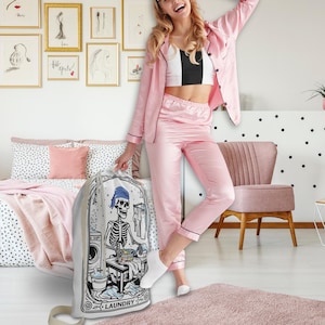 Skeleton Laundry Bag: College Dorm Essentials, Funny Gift