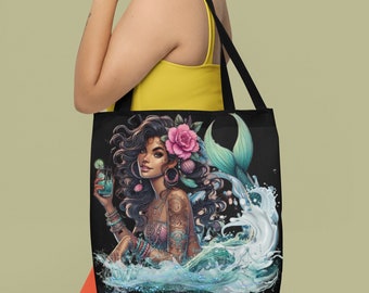 Mermaid Tote Bag: Oversized Beach Bag, Mermaidcore Accessory