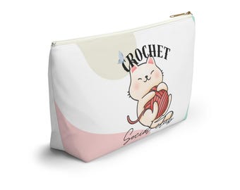Crochet Social Club Zipper Pouch: Yarn Lover Accessory Bag