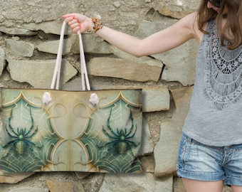 Spider Web Weekender Tote: Cottagecore Travel Bag
