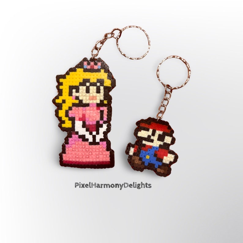 Peach and Mario - Etsy