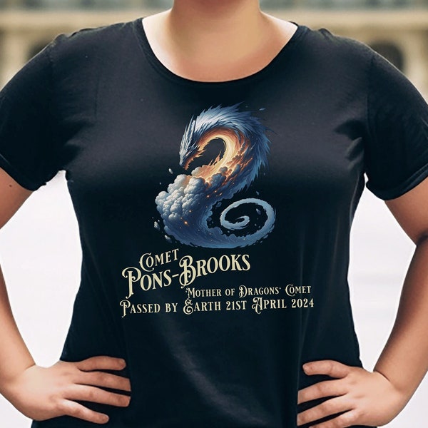 Comet Pons Brooks T-Shirt, Mother of Dragons, Astronomy, stars, Celestial, Unisex Softstyle T-Shirt