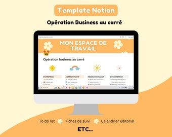 Template Notion Business en français - Opération Business au carré