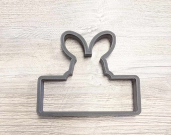 Bunny plaque cookie cutter