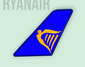 Illuminated Ryanair Aircraft Tail Replica: Unique Aviation Decor for Enthusiasts & Travel Lovers