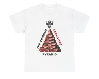 Carnivore Diet T-Shirt, Eat Meat Repeat Shirt, Meat Lover Tee, Funny Food Pyramid Shirt, Gifts for Him, Valentine's Day, RFK Jr.