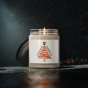 Carnivore Diet Christmas Candle with Beef, Butter, Bacon, Eggs, BBBE, Holiday Candle, Festive Candle, Christmas Gift, Winter, Soy Candle