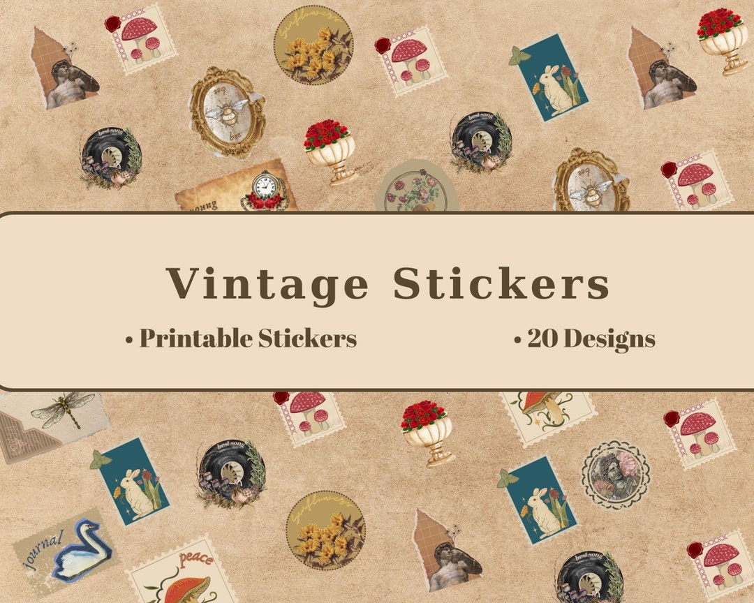 Vintage Stickers Vintage Stickers for Journaling Vintage Printable ...