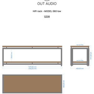 Hifi Audio Rack Cabinet Wood and Metal Construction for Turntable ...