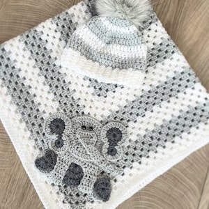 Crochet baby blanket | Elephant baby blanket | Handmade baby blanket | Crocheted baby blanket | Handmade | Nursery| Nursery Gift | Newborn |