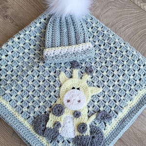 Crochet baby blanket | Giraffe baby blanket | Handmade baby blanket | Crocheted baby blanket | Handmade | Nursery| Nursery Gift | Newborn |