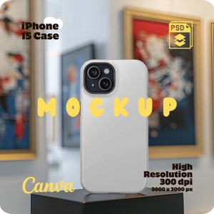 iPhone Mockup, Phone Mockup for iPhone 15 Case, Phone Case Mockup, Iphone Case Mockup Psd + Png + Jpg