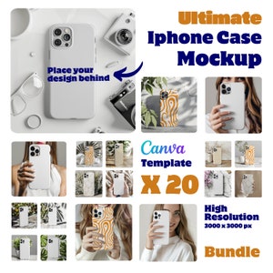 Ultimative iPhone Case Mockup Bundle, Iphone Hülle Vorlage Canva, Iphone Mockup Bundle, Phone Case Mockup