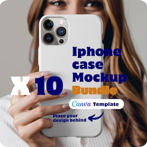 Iphone Case Mockup Bundle, Iphone Case Template Canva, Iphone mockup bundle, Phone Case Mockup