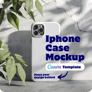 Iphone Hülle Mockup Canva Template Iphone 15 Pro Mockup Tough Case, Printable Phone Mockup