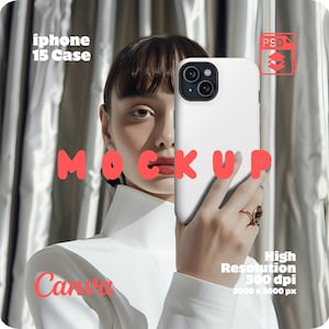 Phone Case Mock Up, Iphone Case Mockup, iPhone Mockup Phone Case Psd, Tough Case Mockup iPhone 15