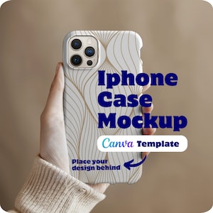 Iphone Case Mockup Canva Template Iphone 15 Pro Mockup Tough Case, POD Friendly Phone Case Mockup