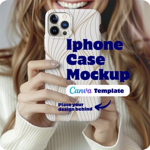 Iphone Hülle Mockup Canva Vorlage Iphone 15 Pro Mockup Robuste Hülle, POD freundliche Handyhülle Mockup