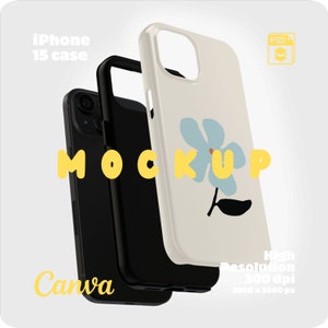 Phone Case Mockup Iphone 15, Iphone Case Mockup Psd, Phone Case Template, iPhone Mock up, Tough Phone Case Mockup