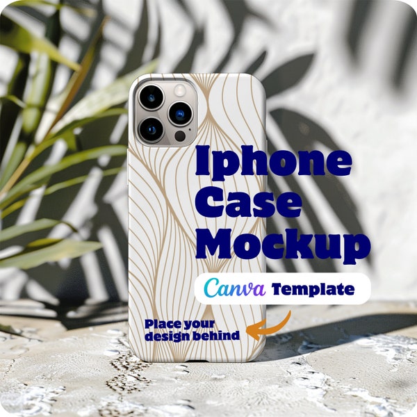 Iphone Case Mockup Canva Template Iphone 15 Pro Mockup Tough Case, POD Friendly Phone Case Mockup