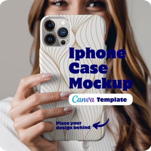 Iphone Case Mockup Canva Template Iphone 15 Pro Mockup Tough Case, POD Friendly Phone Case Mockup