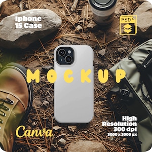 Phone Case Mockup Iphone 15, Iphone Case Mockup Psd, Phone Case Template, iPhone Mock up, Tough Phone Case Mockup