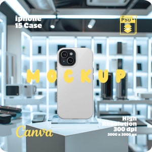 Phone Case Mockup Iphone 15, Iphone Case Mockup Psd, Phone Case Template, iPhone Mock up, Tough Phone Case Mockup