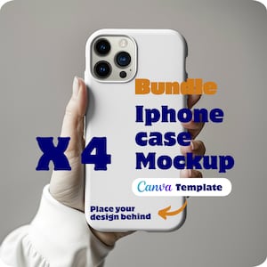 Iphone Case Mockup Bundle, Iphone Case Template Canva, Iphone mockup bundle, Phone Case Mockup