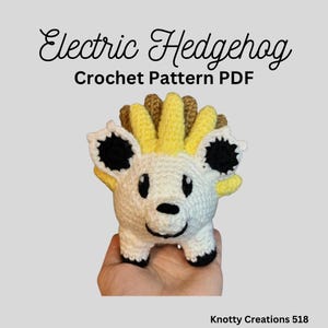 Jolthog Crochet Palworld Pattern, PDF Digital Download Only, English Pattern, DIY Crochet Pattern, Unique Amigurumi, hedgehog, electric