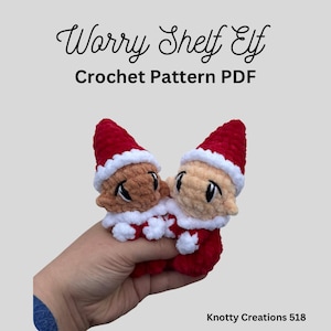 Elfo de la Preocupación, Elfo, Ayudante, Navidad, Invierno, Peluche, Ansiedad, Animal para la Preocupación, Descarga en PDF para amigurumi, Patrón de Ganchillo Único