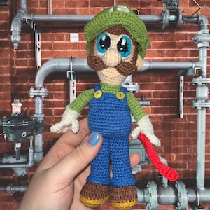 Super Plumbing Brother Crochet Plush