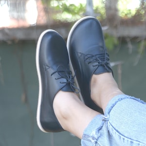 Handmade Leather Barefoot Shoes: Women's Grounding Shoes, Copper Rivets