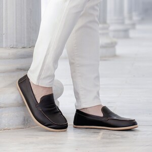 Chaussures En Cuir Mocassins Pour Homme - Semelle Plate Antidérapante, Pieds Larges, Confortables, Sans Lacets
