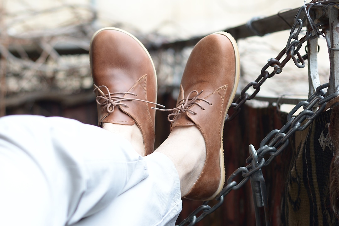 Chaussures pieds nus en cuir faites main chaussures Zero Drop - Main Image