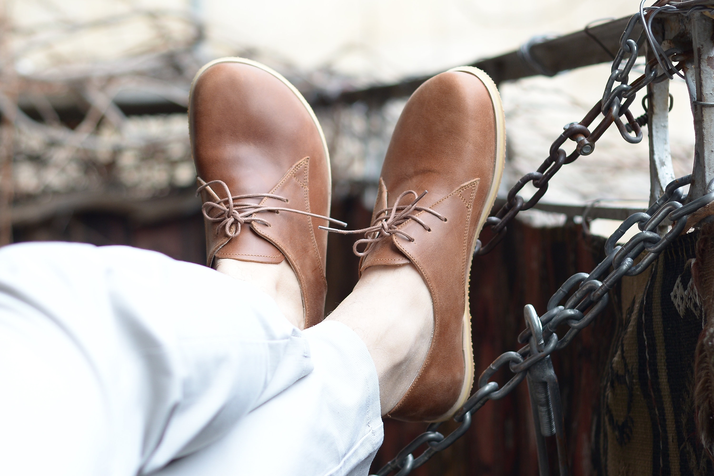 Men Leather Barefoot Shoes - Copper Riveted Grounding Shoes  display picture 1