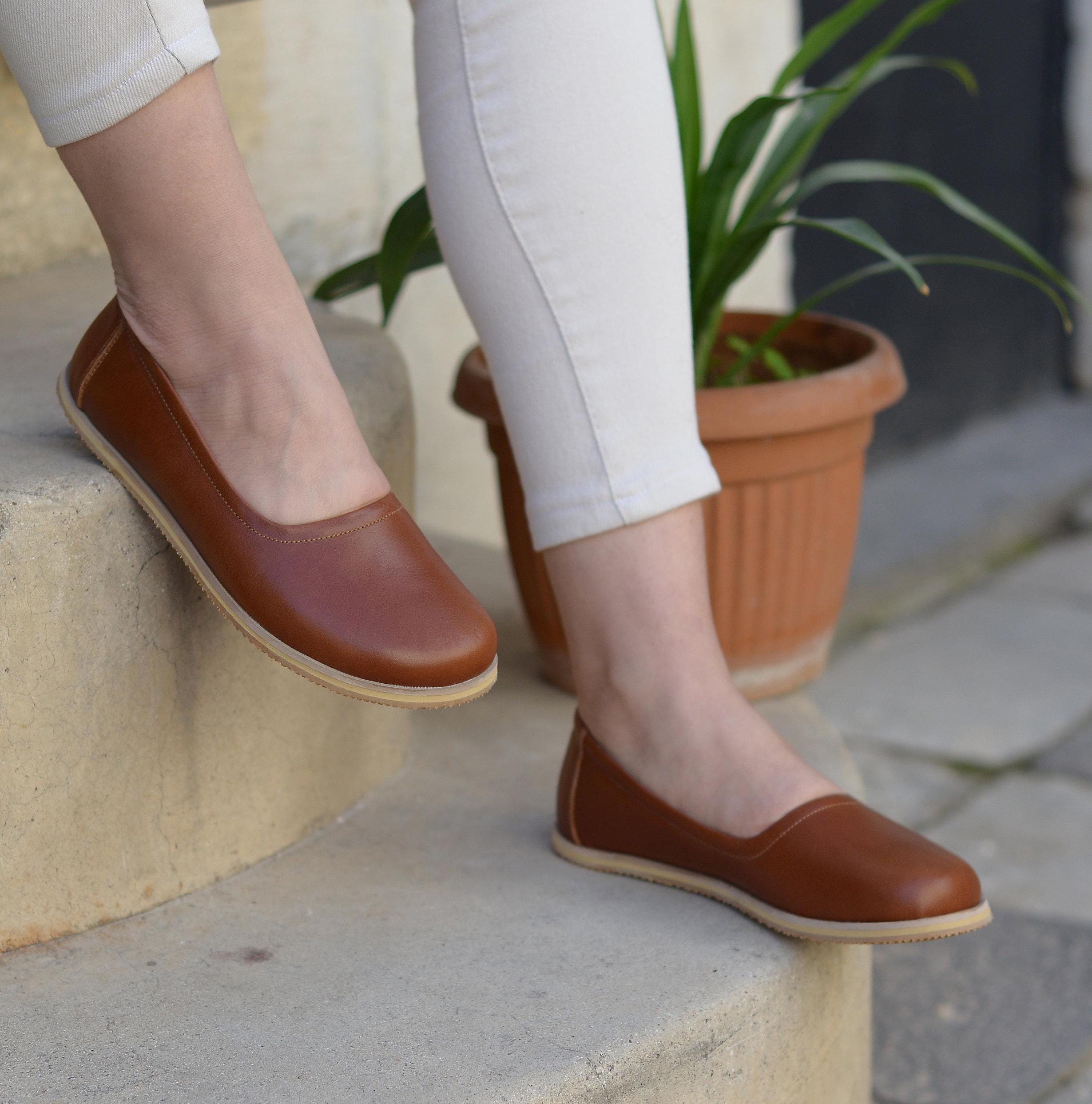 Barefoot Shoes Women, Wide Toe Box Leather Shoes, Barefoot