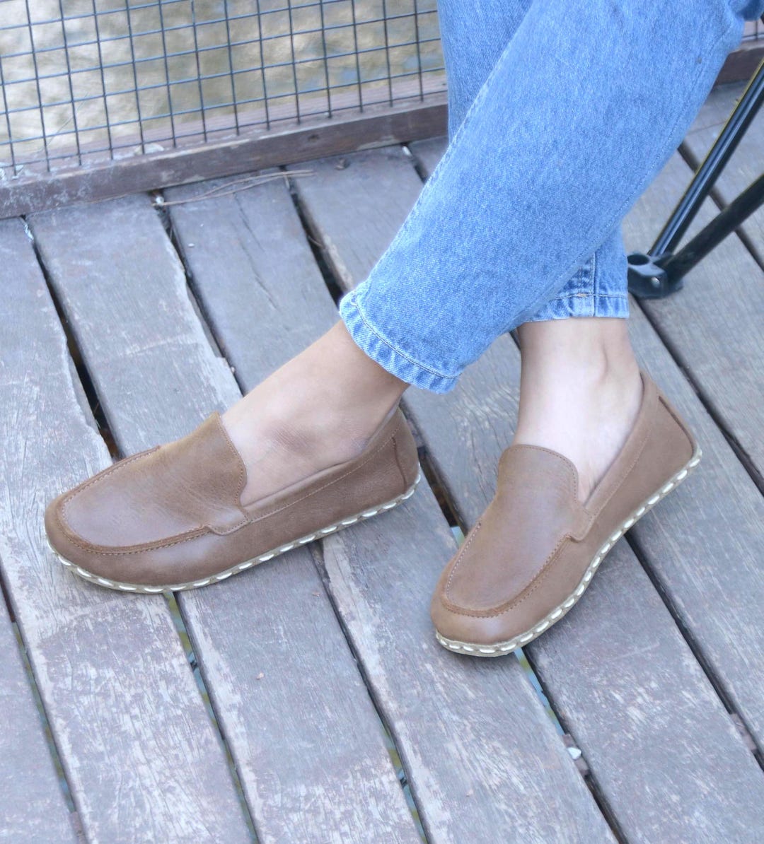 Handmade Leather Grounding Shoes: Wide Toe, Zero Drop, Copper Rivets ...