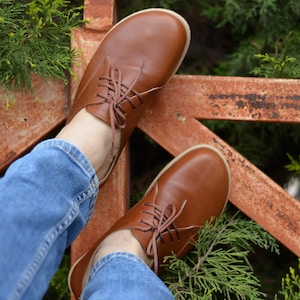 Męskie buty Barefoot, ręcznie robione skórzane buty Zero Drop, szerokie skórzane buty Toe Box, minimalistyczne buty casualowe, skórzane wewnątrz i na zewnątrz, elegancki brąz