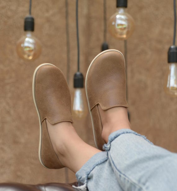 Barefoot Shoes Women Wide Toe Box Minimalist Handmade Zero Drop Shoes Women Leather Shoes Fall Brown Etsy