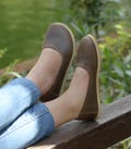 Women Barefoot Shoes, Handmade Zero Drop Shoes, Wide Toe Box Shoes, Leather Shoes Women, Minimalist Shoes, Ballet Flats, Charm Brown