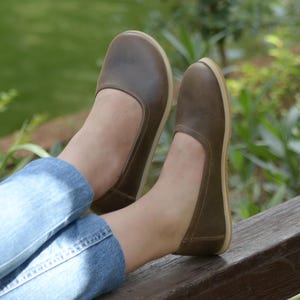 Handmade Leather Barefoot Shoes: Wide Toe Box Ballet Flats